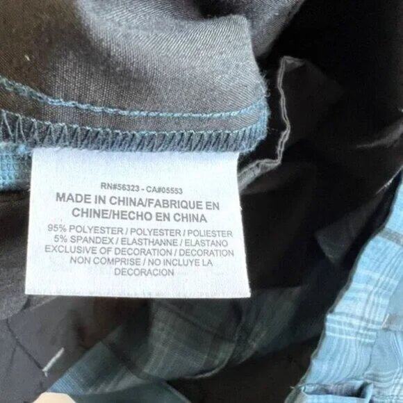 Nike Golf Shorts Mens 34 Blue Athletic Dri-Fit Plaid Flat Front MSRP $69 - Picture 8 of 12